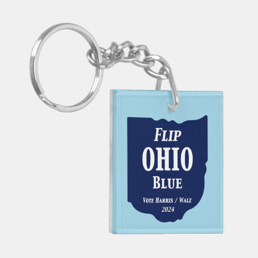 Flip Ohio Blue voor 2024 Sleutelhanger (Voorkant Links)