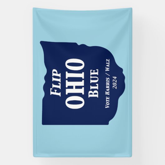 Flip Ohio Blue voor 2024 Spandoek (Verticaal)