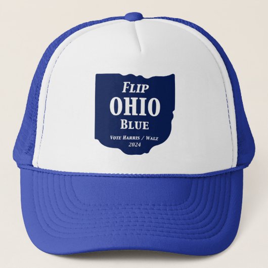 Flip Ohio Blue voor 2024 Trucker Pet (Voorkant)