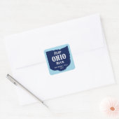 Flip Ohio Blue voor 2024 Vierkante Sticker (Envelop)