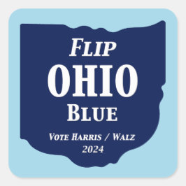 Flip Ohio Blue voor 2024 Vierkante Sticker