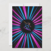 Flip op over leuke neongloed gymnastische verjaard kaart (Achterkant)