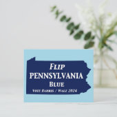 Flip Pennsylvania Blue in 2024 Briefkaart (Staand voorkant)