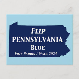 Flip Pennsylvania Blue in 2024 Briefkaart
