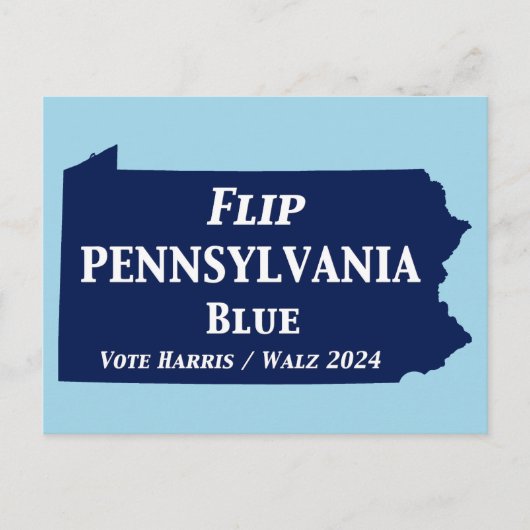 Flip Pennsylvania Blue in 2024 Briefkaart (Voorkant)