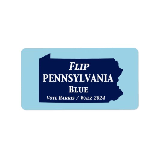 Flip Pennsylvania Blue in 2024 Etiket (Voorkant)