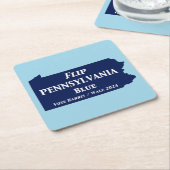 Flip Pennsylvania Blue in 2024 Kartonnen Onderzetters (Schuin)