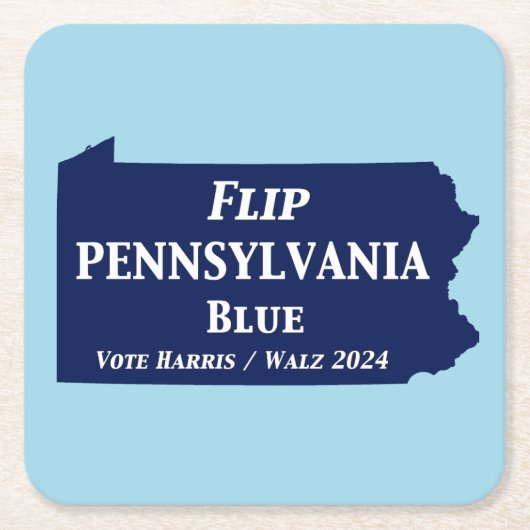 Flip Pennsylvania Blue in 2024 Kartonnen Onderzetters (Voorkant)