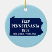 Flip Pennsylvania Blue in 2024 Keramisch Ornament (Achterkant)