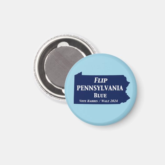 Flip Pennsylvania Blue in 2024 Magneet (Voorkant / Achterkant)