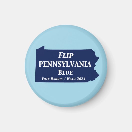 Flip Pennsylvania Blue in 2024 Magneet (Voorkant)