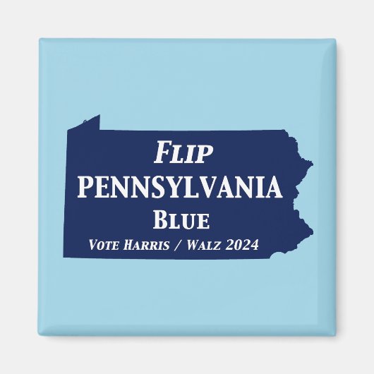 Flip Pennsylvania Blue in 2024 Magneet (Voorkant)