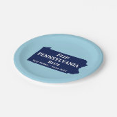 Flip Pennsylvania Blue in 2024 Papieren Bordje (Gekanteld)