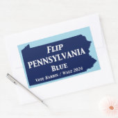 Flip Pennsylvania Blue in 2024 Rechthoekige Sticker (Envelop)