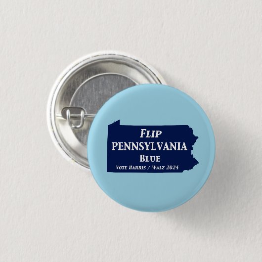 Flip Pennsylvania Blue in 2024 Ronde Button 3,2 Cm (Voorkant /achterkant)