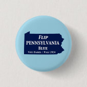 Flip Pennsylvania Blue in 2024 Ronde Button 3,2 Cm (Voorkant)
