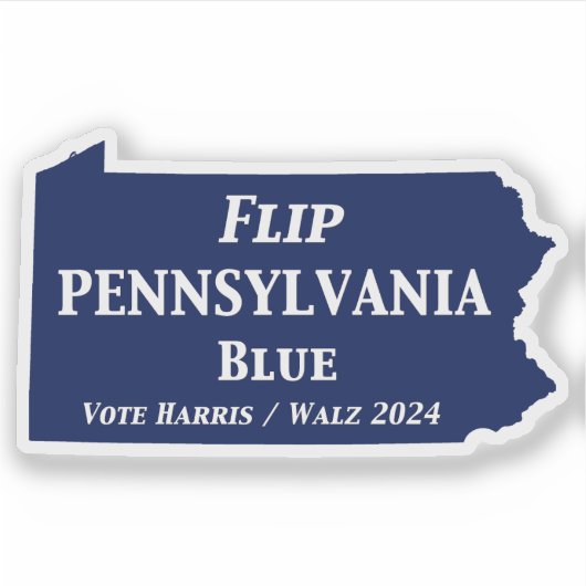 Flip Pennsylvania Blue in 2024 Sticker (Voorkant)