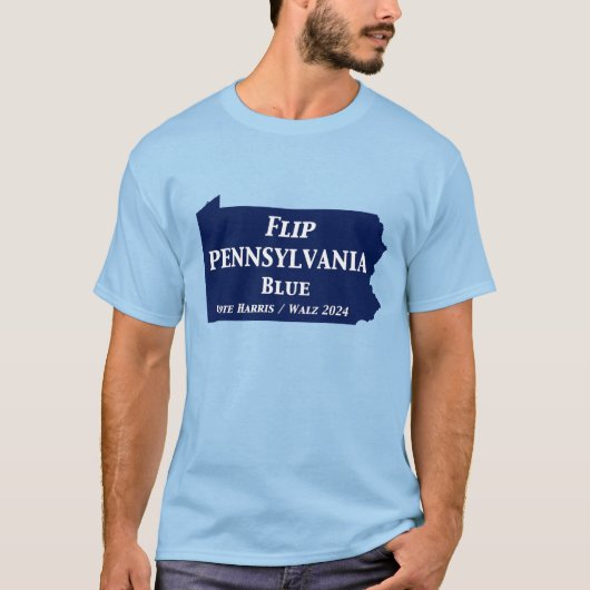 Flip Pennsylvania Blue in 2024 T-shirt (Voorkant)