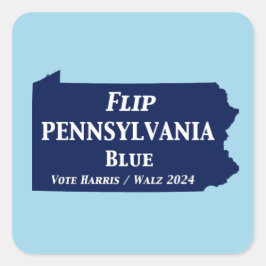 Flip Pennsylvania Blue in 2024 Vierkante Sticker