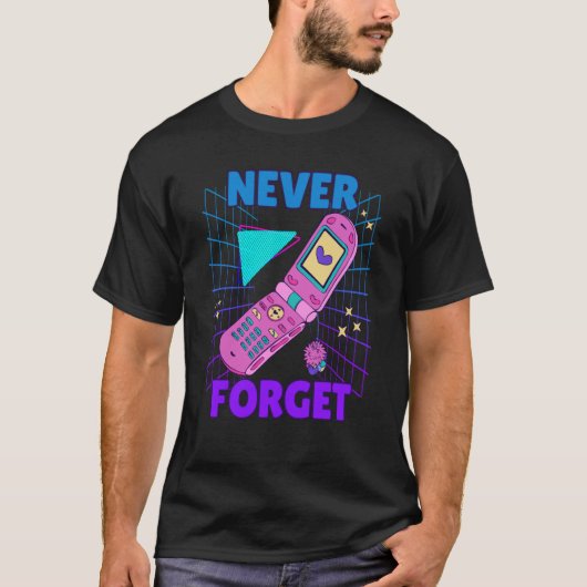Flip Phone 90's Nostalgia Never Forget 90s Outfit  T-shirt (Voorkant)