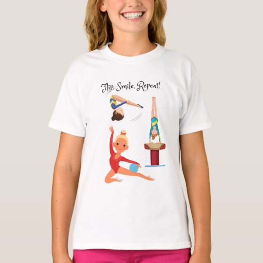 Flip, Smile, Repeat! T-shirt (Voorkant)