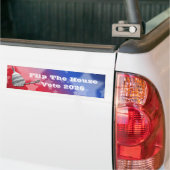 Flip The House Stem Blauw 2026 Bumpersticker (Op Truck)