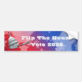 Flip The House Stem Blauw 2026 Bumpersticker (Voorkant)