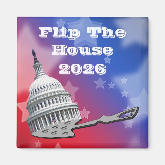 Flip The House Stem Blauw 2026 Magneet (Voorkant)