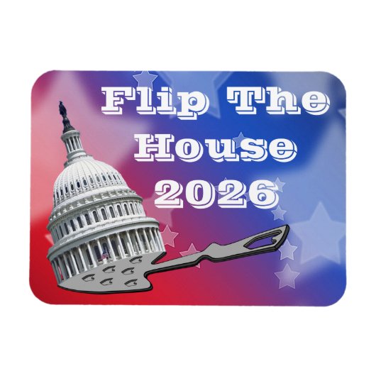 Flip The House Stem Blauw 2026 Magneet (Horizontaal)