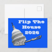 Flip The House Vote Blue 2026 Briefkaart (Voorkant / Achterkant)