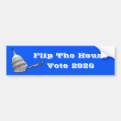 Flip The House Vote Blue 2026 Bumpersticker (Voorkant)