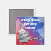 Flip The House Vote Blue 2026 Magneet (Voorkant / Achterkant)