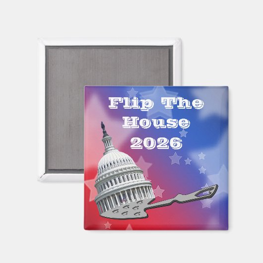 Flip The House Vote Blue 2026 Magneet (Voorkant / Achterkant)