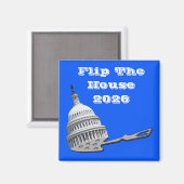 Flip The House Vote Blue 2026 Magneet (Voorkant / Achterkant)