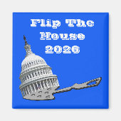 Flip The House Vote Blue 2026 Magneet (Voorkant)
