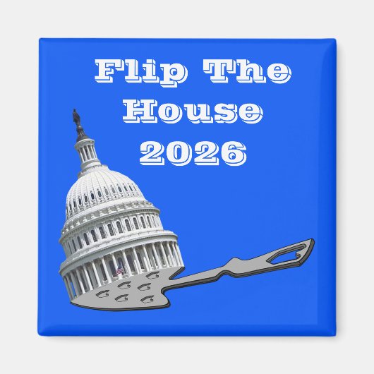 Flip The House Vote Blue 2026 Magneet (Voorkant)