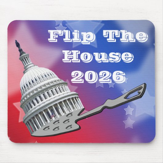 Flip The House Vote Blue 2026 Muismat (Voorkant)