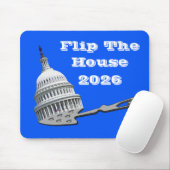 Flip The House Vote Blue 2026 Muismat (Met muis)