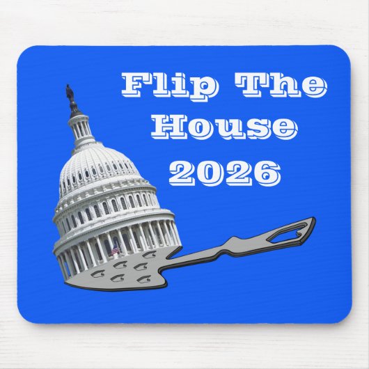 Flip The House Vote Blue 2026 Muismat (Voorkant)