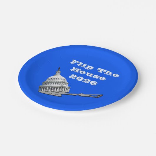 Flip The House Vote Blue 2026 Papieren Bordje (Gekanteld)