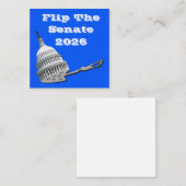Flip The Senate Vote Blue 2026 Vierkante Visitekaartje (Voorkant / Achterkant)