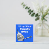 Flip The Senate Vote Blue 2026 Vierkante Visitekaartje (Staand voorkant)