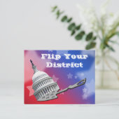 Flip uw districtsstemming 2026 briefkaart (Staand voorkant)