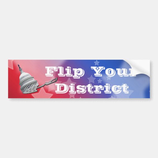 Flip uw districtsstemming 2026 bumpersticker (Voorkant)
