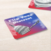 Flip uw districtsstemming 2026 kartonnen onderzetters (Schuin)