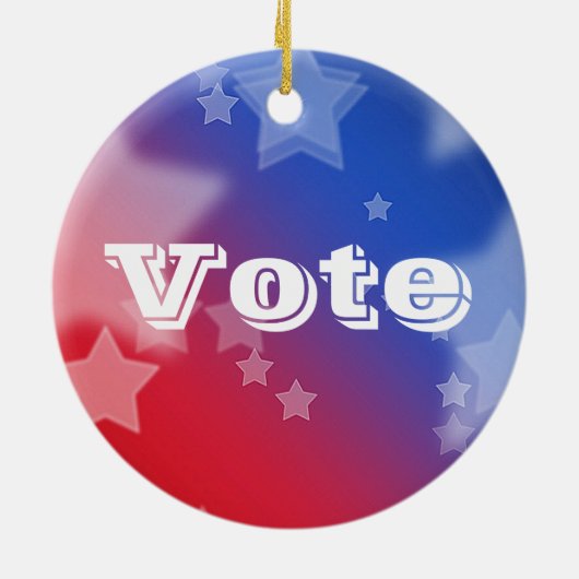 Flip uw districtsstemming 2026 keramisch ornament (Achterkant)
