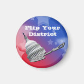 Flip uw districtsstemming 2026 magneet (Voorkant)