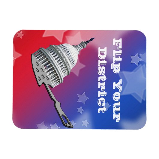 Flip uw districtsstemming 2026 magneet (Horizontaal)