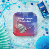 Flip uw districtsstemming 2026 papieren bordje (Feest)