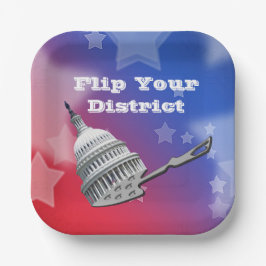 Flip uw districtsstemming 2026 papieren bordje
